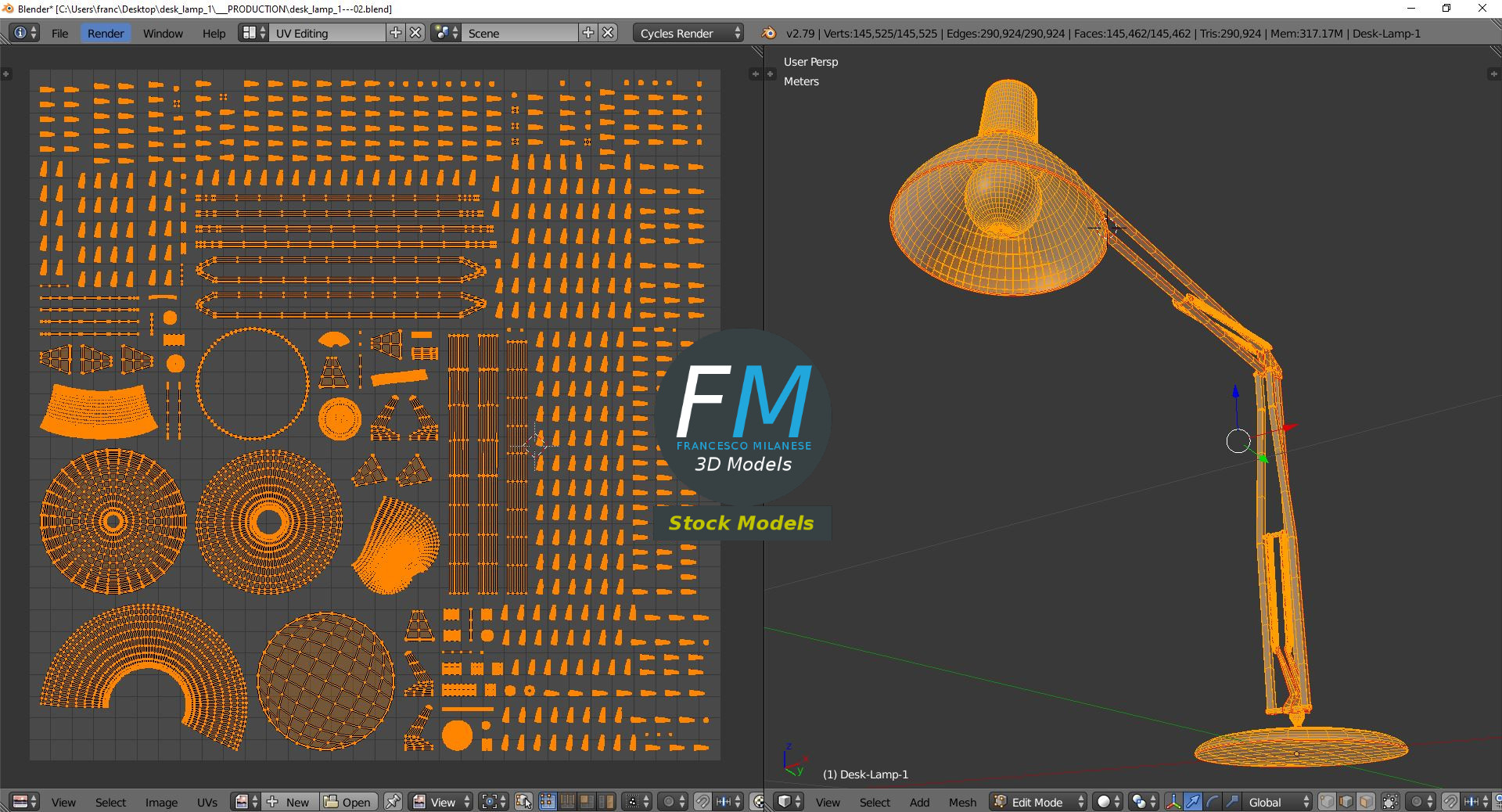 3D-Modell - Schreibtischlampe - 10