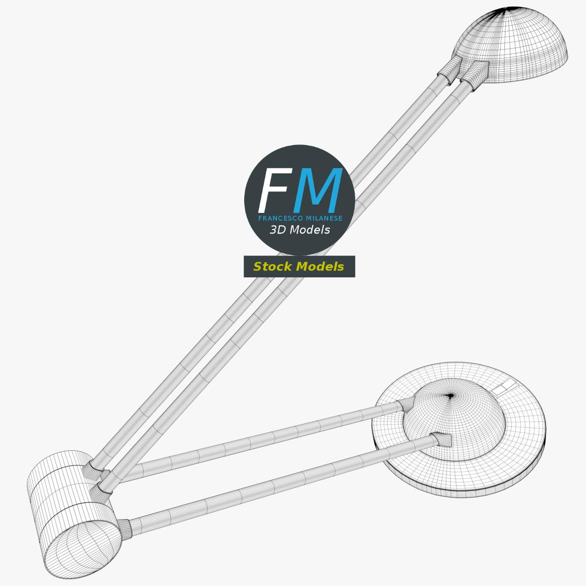 3D-Modell - Schreibtischlampe - 08