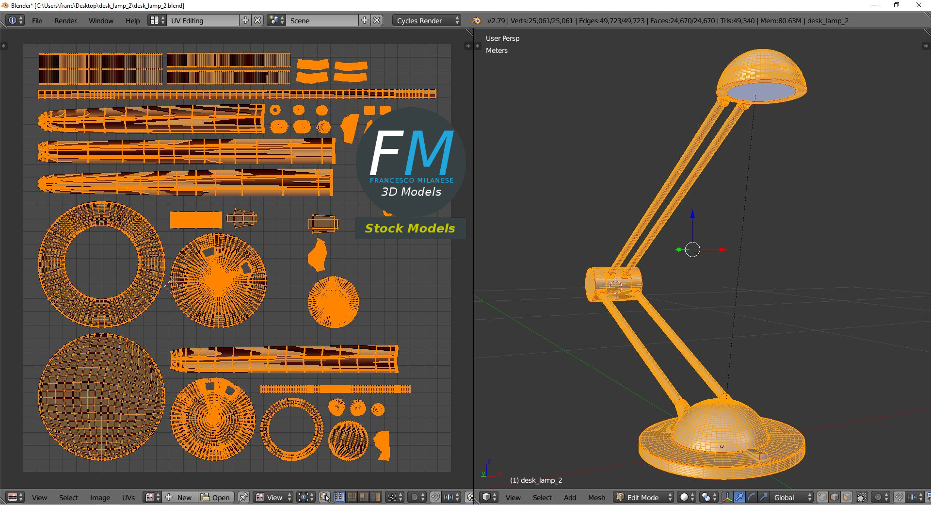3D-Modell - Schreibtischlampe - 10