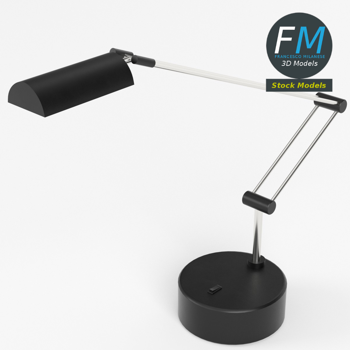 3D-Modell - Schreibtischlampe - 02
