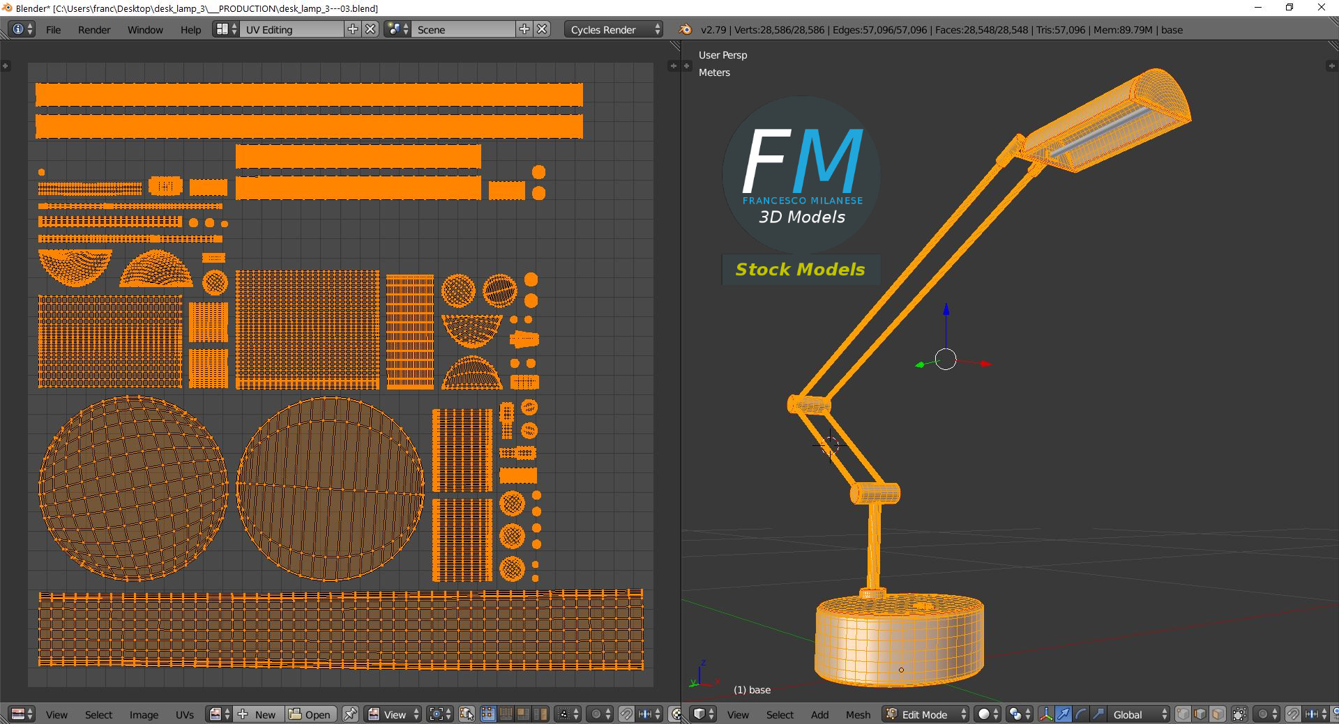 3D-Modell - Schreibtischlampe - 10