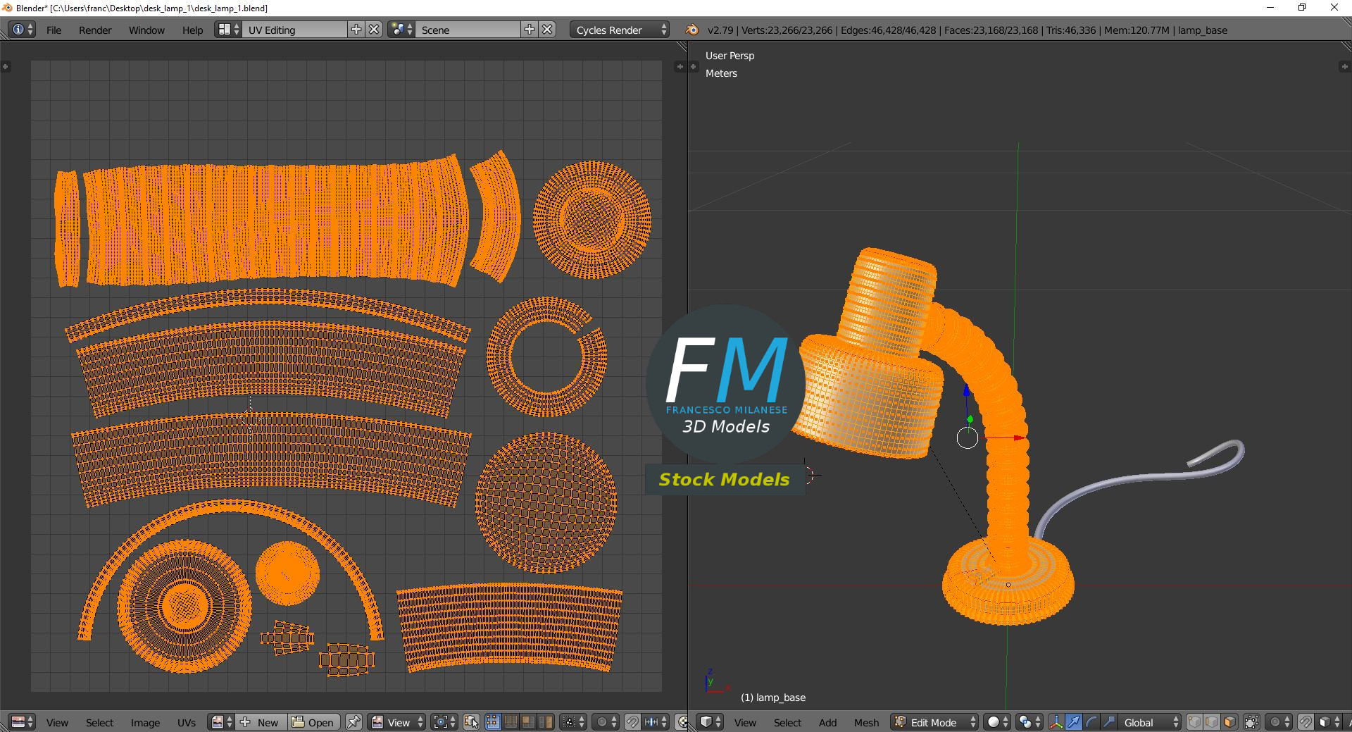 3D-Modell - Schreibtischlampe - 10