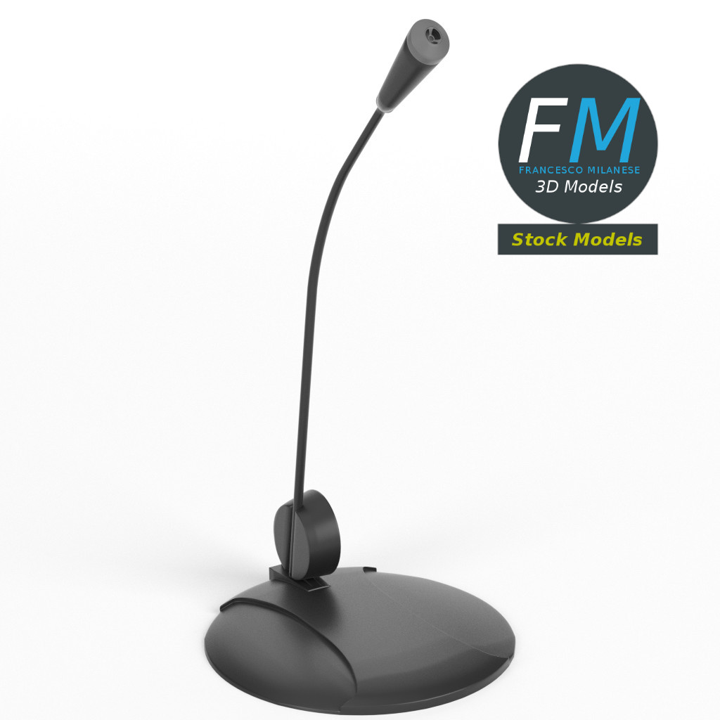 3D-Modell - Tischmikrofon - 01
