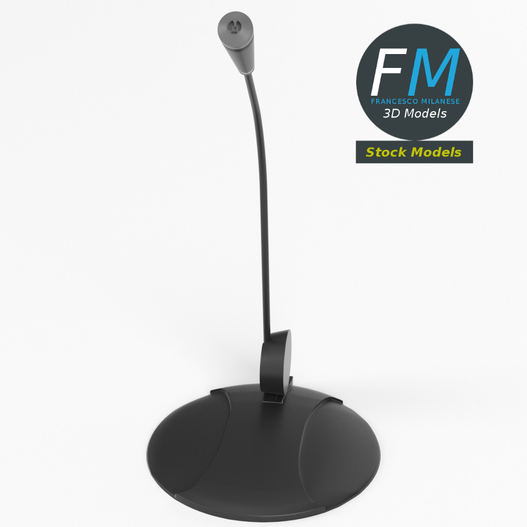 3D-Modell - Tischmikrofon - 02