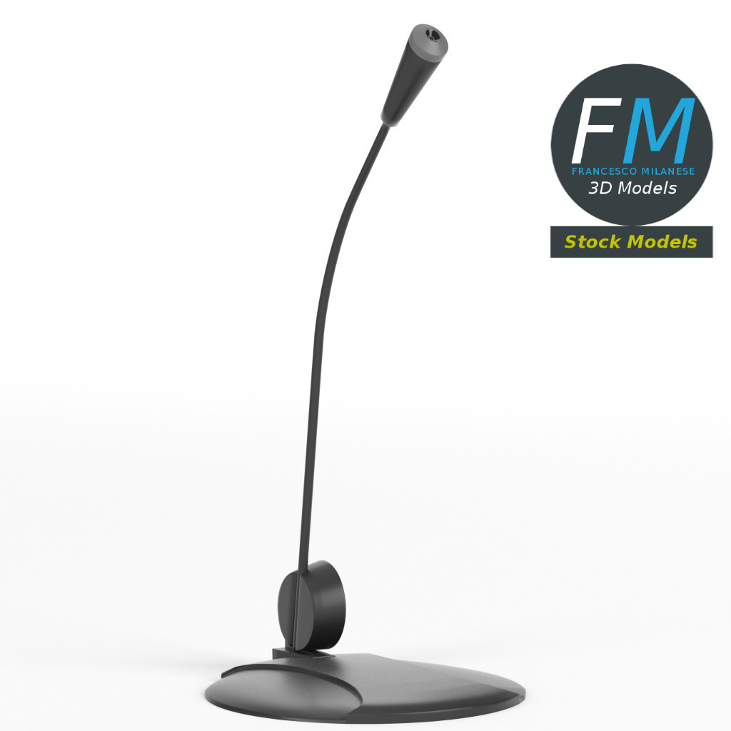 3D-Modell - Tischmikrofon - 03