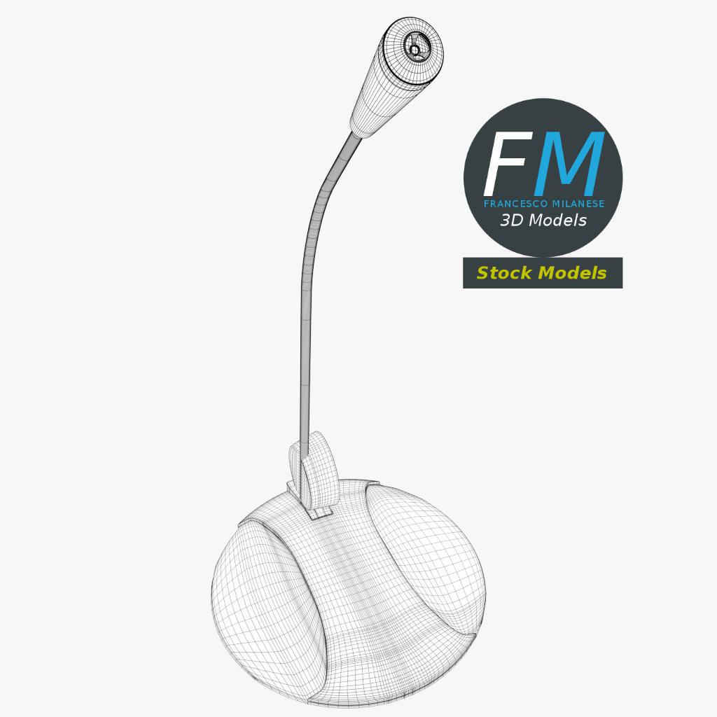 3D-Modell - Tischmikrofon - 07
