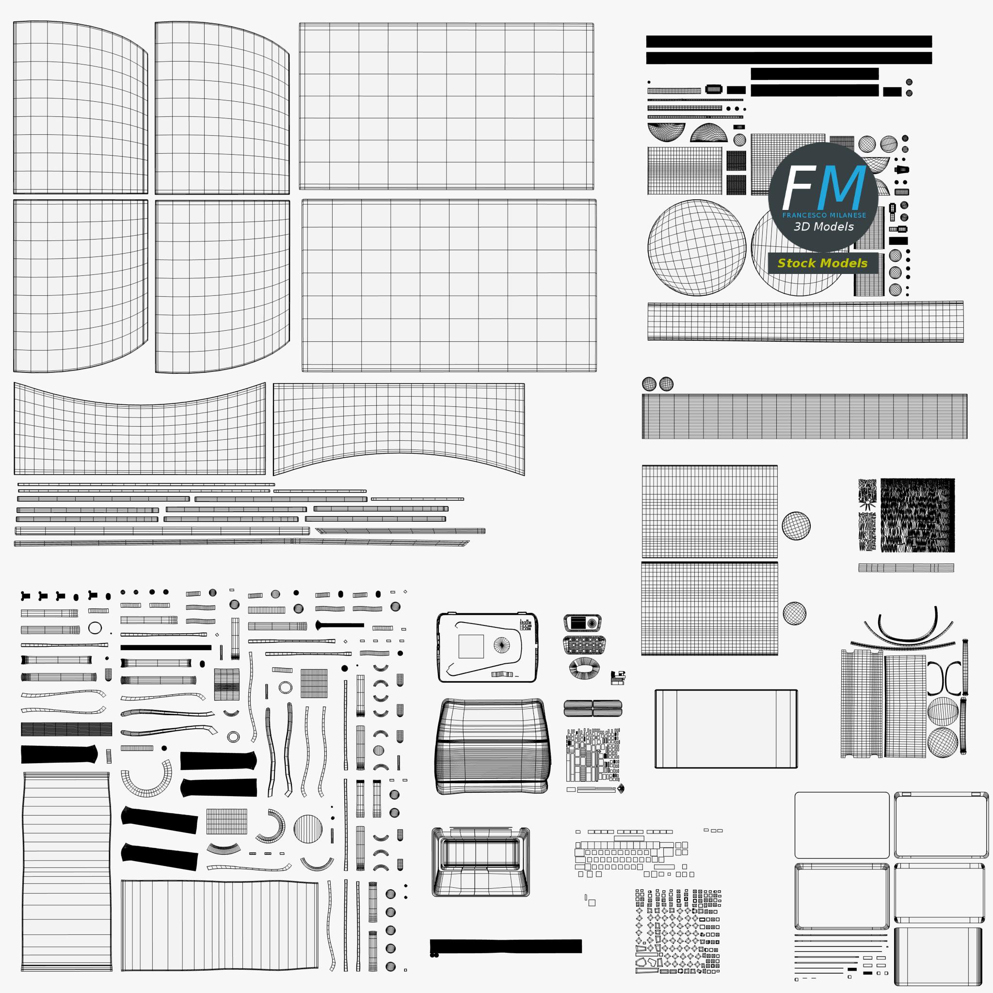 3D-Modell - Schreibtisch-Set - 11 3D-Modell - Schreibtisch-Set - 11
