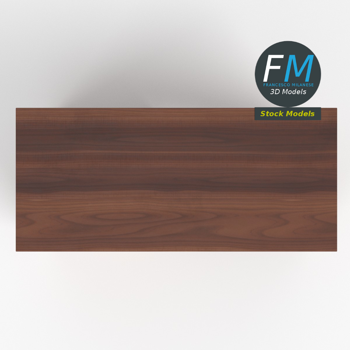 3D-Modell - Schreibtisch mit Schubladen - 06