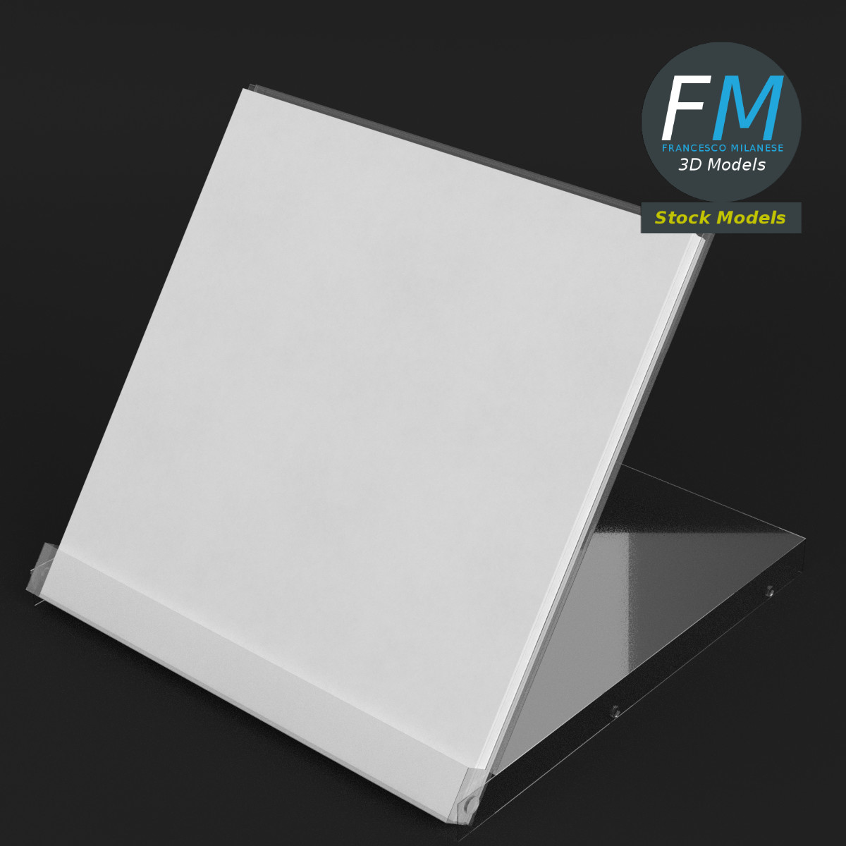 3D-Modell - Acryl-Tischkalenderhalter - 01