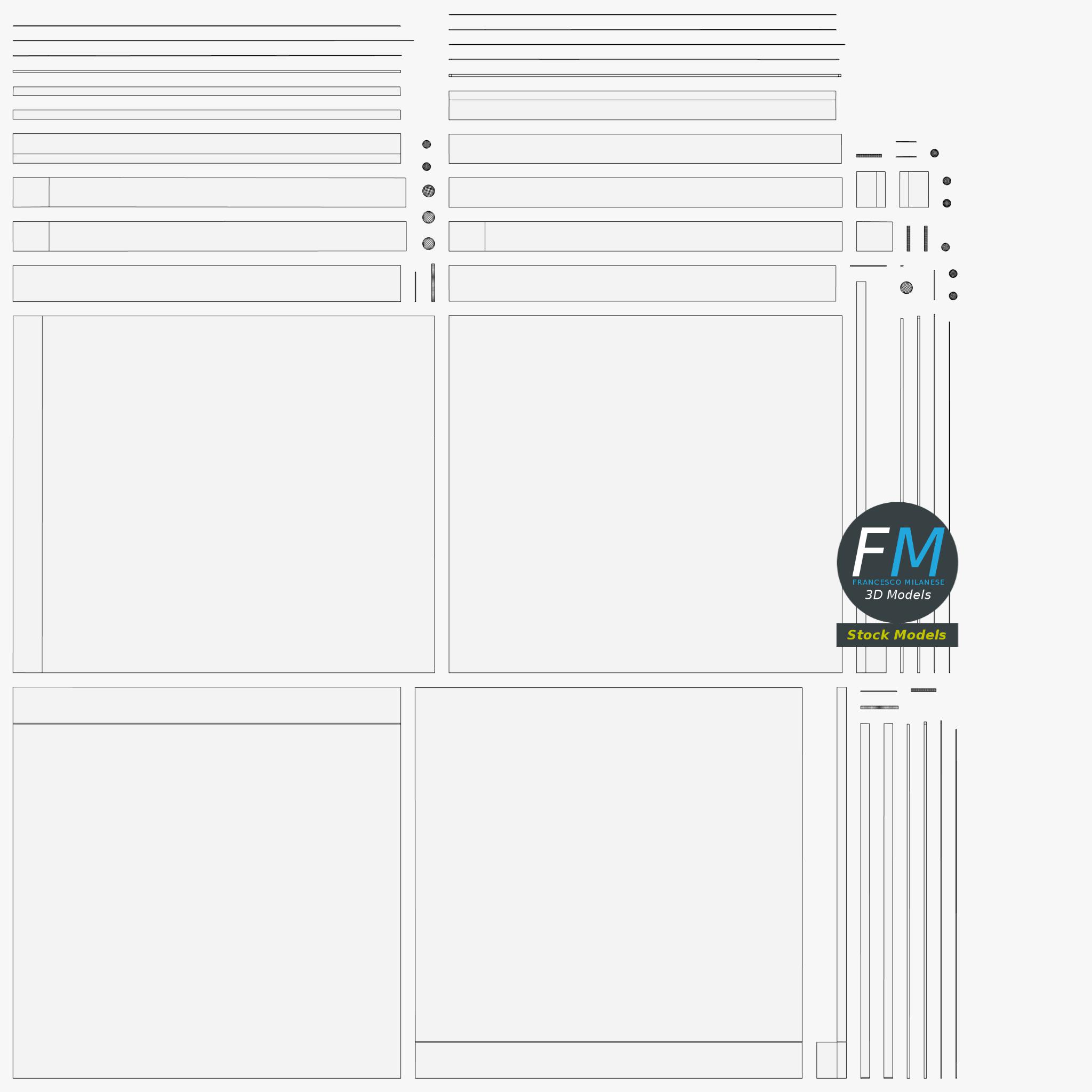 3D-Modell - Acryl-Tischkalenderhalter - 11