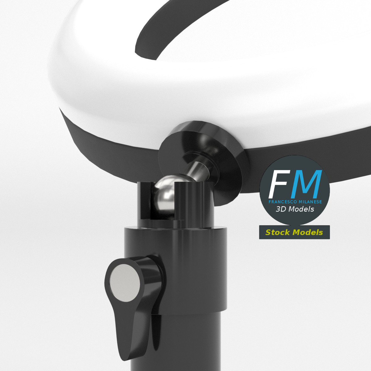3D-Modell - Schreibtisch-Ringlicht-Set mit Stativ - 03