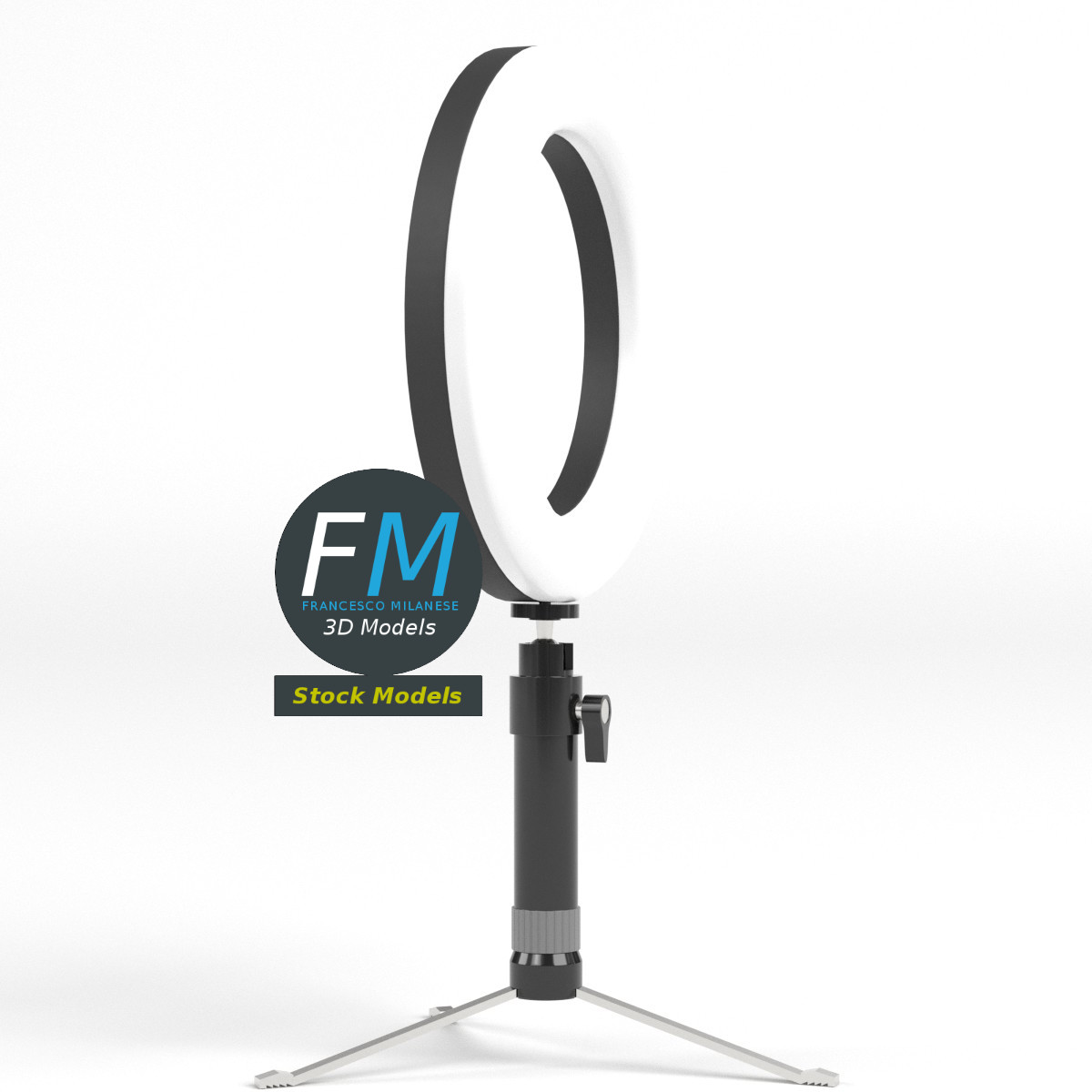 3D-Modell - Schreibtisch-Ringlicht-Set mit Stativ - 04