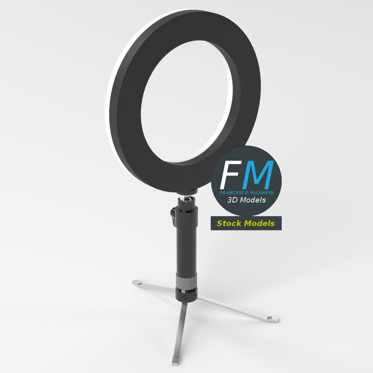 3D-Modell - Schreibtisch-Ringlicht-Set mit Stativ - 05