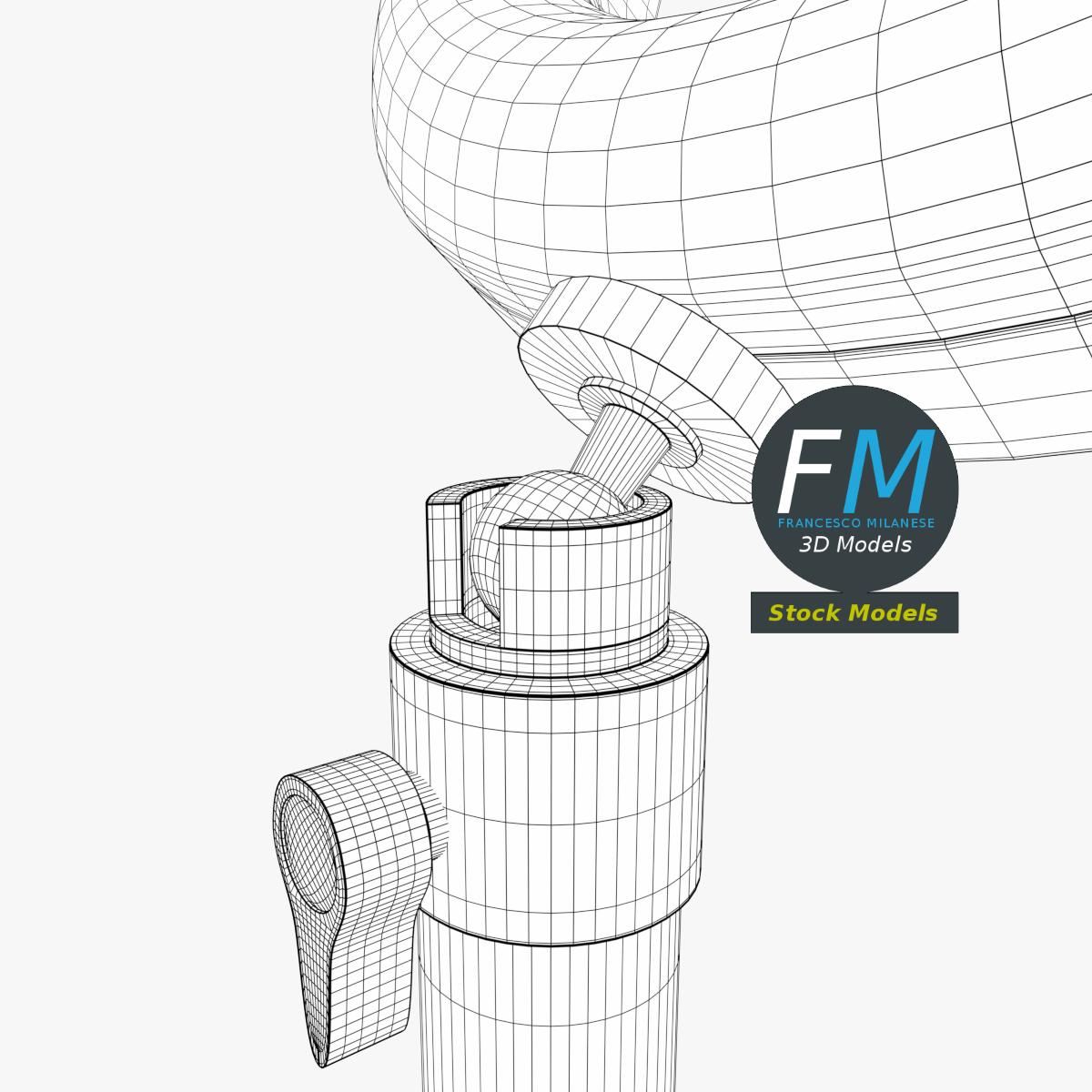 3D-Modell - Schreibtisch-Ringlicht-Set mit Stativ - 08