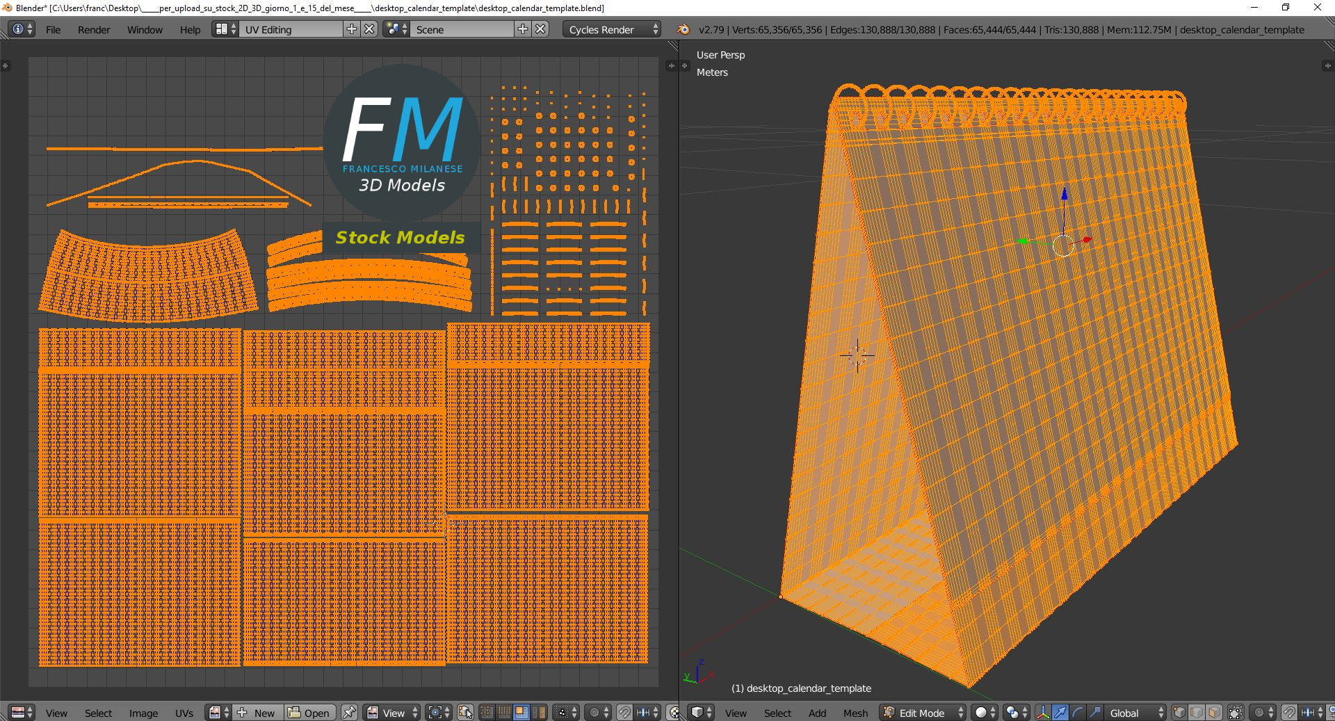 3D-Modell - Tischkalender-Vorlage - 10