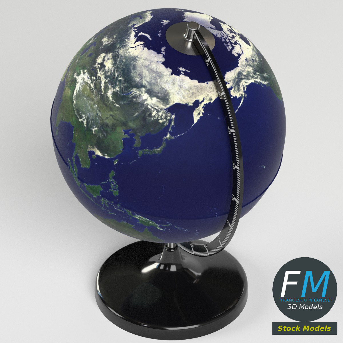 3D-Modell - Schreibtischglobus - 02