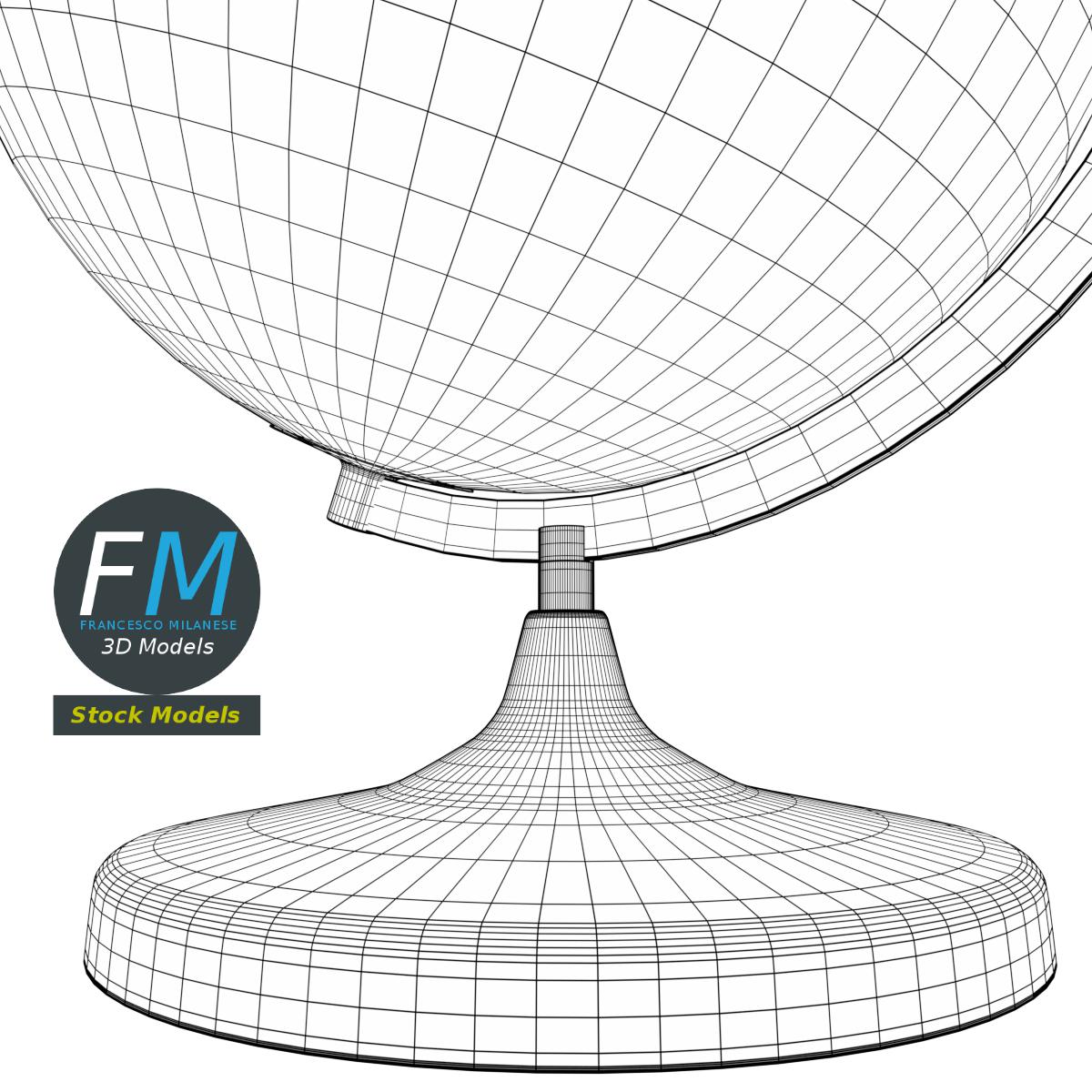 3D-Modell - Schreibtischglobus - 08