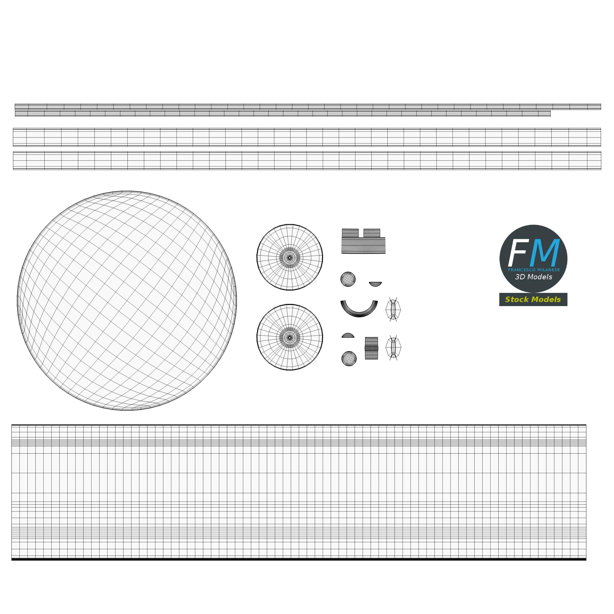 3D-Modell - Schreibtischglobus - 11