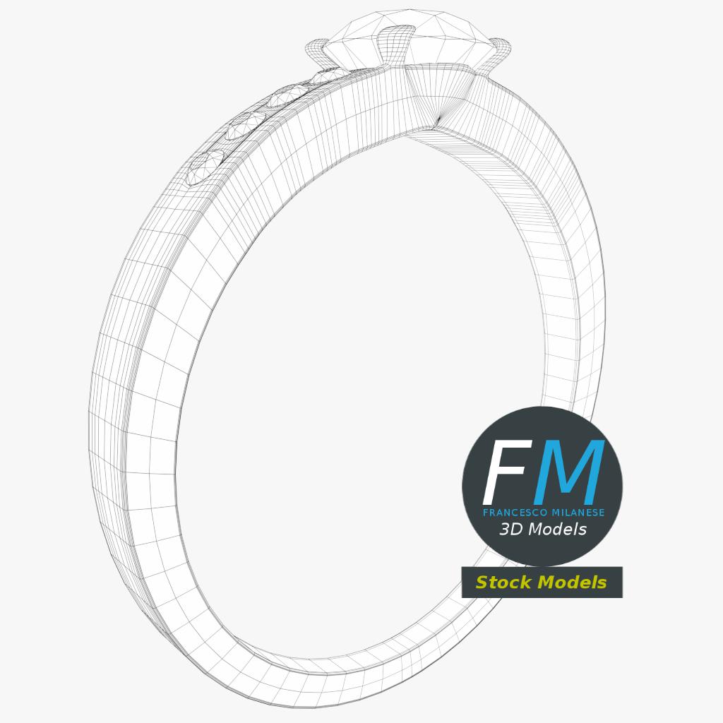 3D-Modell - Diamantring - 07