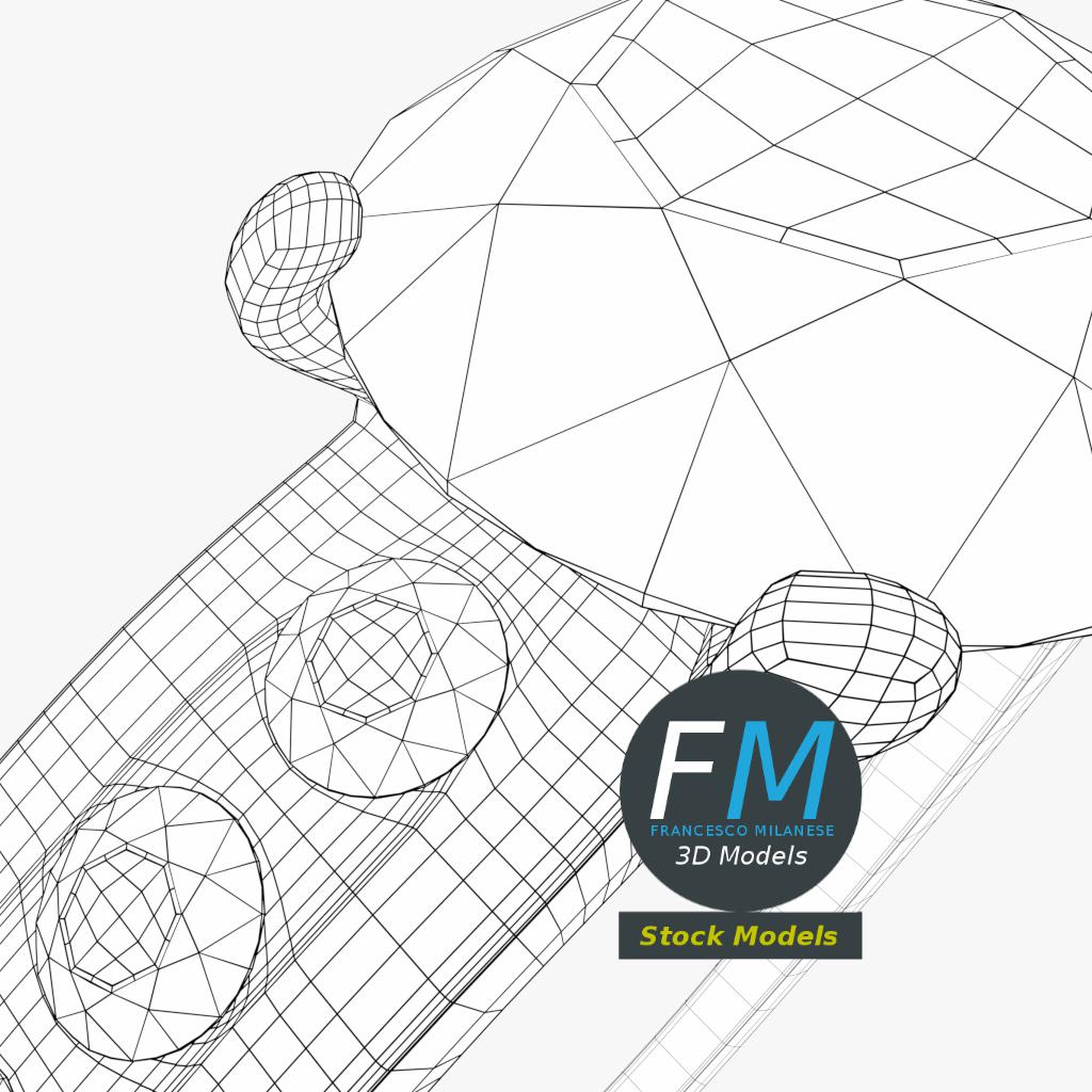 3D-Modell - Diamantring - 08