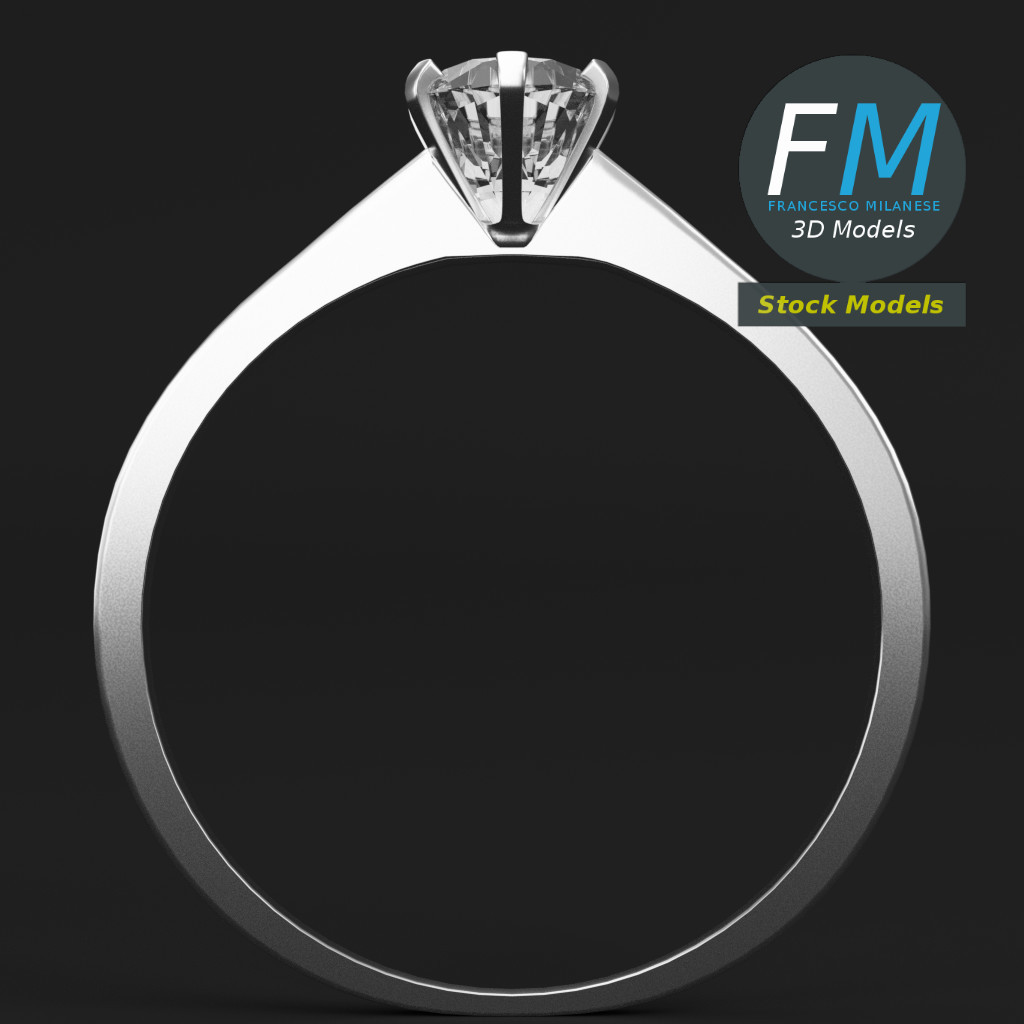 3D-Modell - Diamant-Solitärring - 03