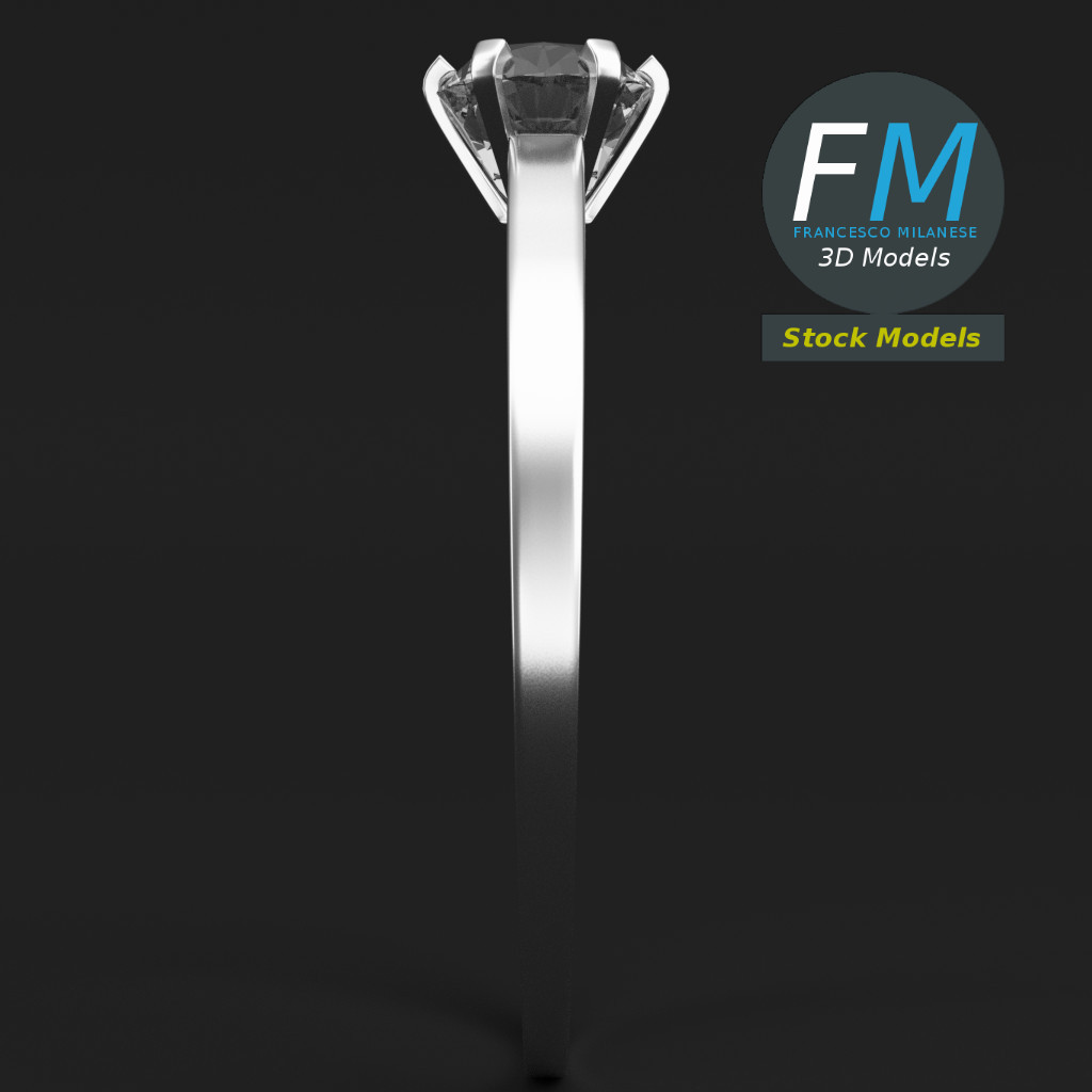 3D-Modell - Diamant-Solitärring - 04