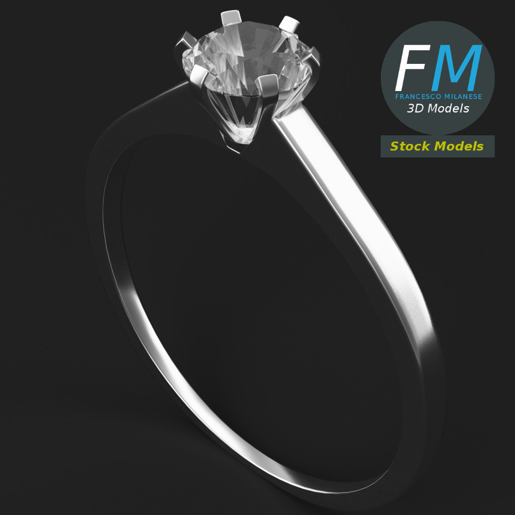 3D-Modell - Diamant-Solitärring - 05