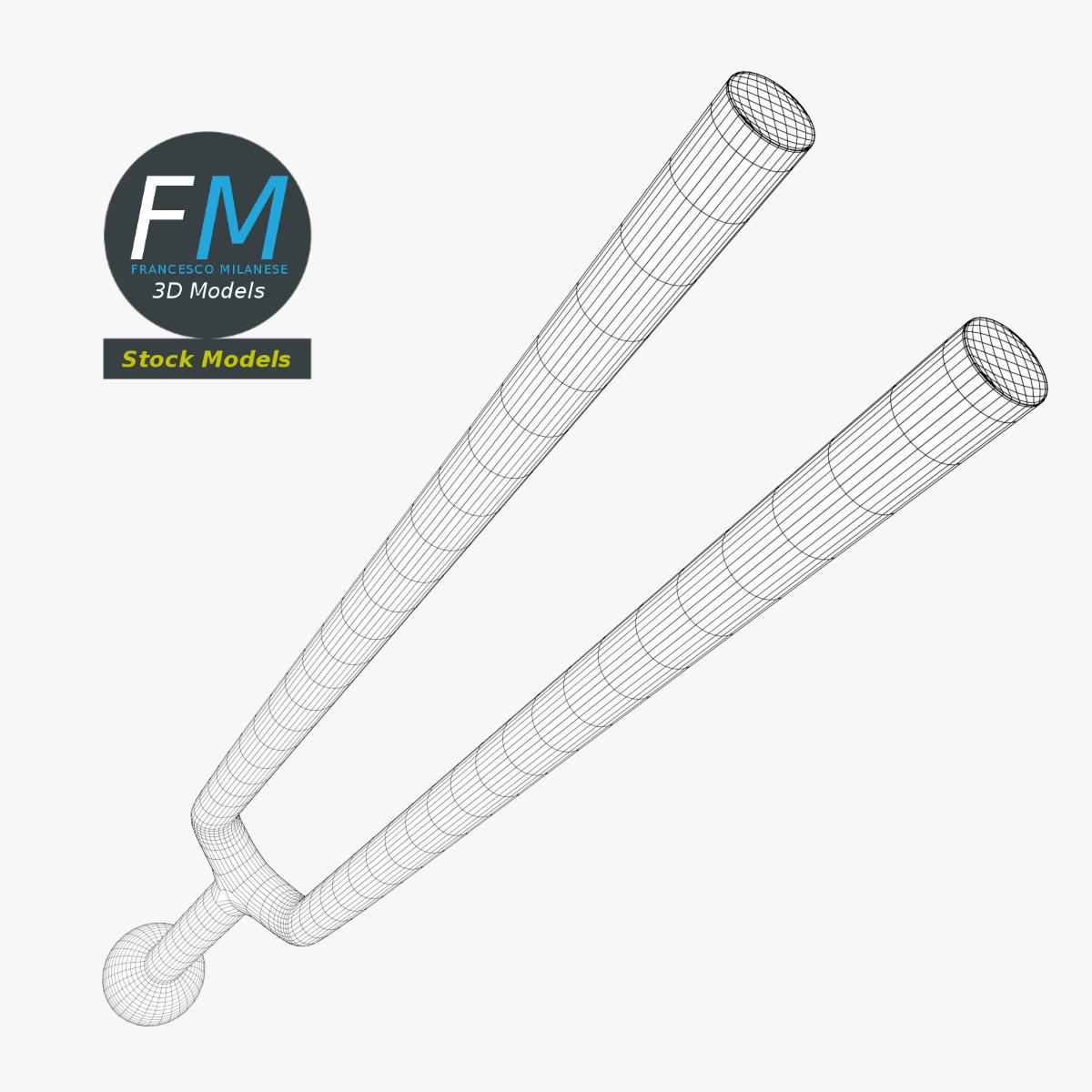 3D-Modell - Stimmgabel - 07
