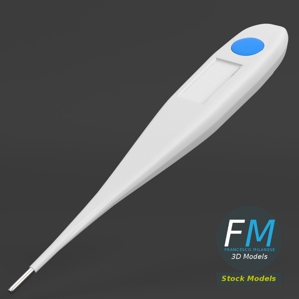 3D-Modell - Digitalthermometer - 01