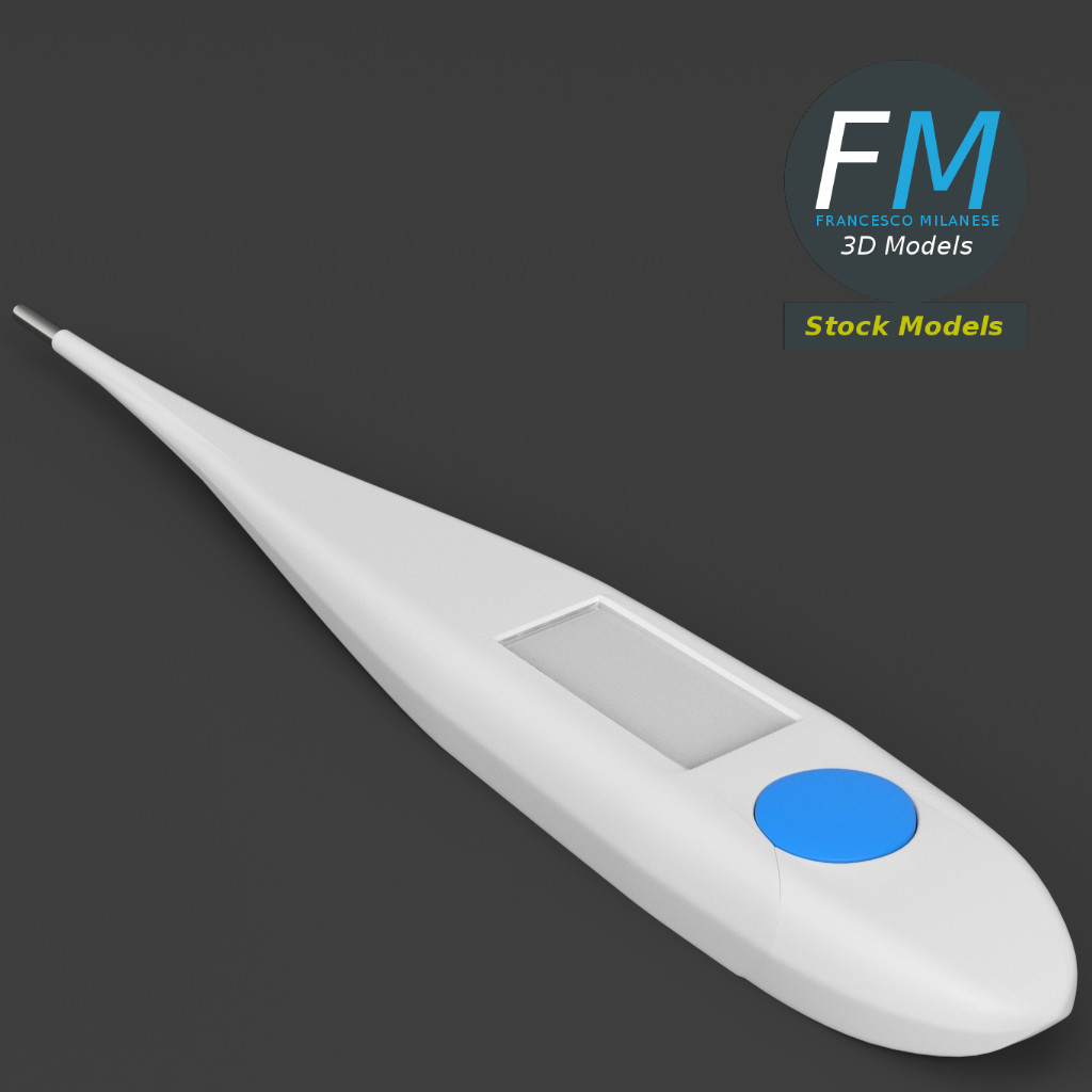 3D-Modell - Digitalthermometer - 02