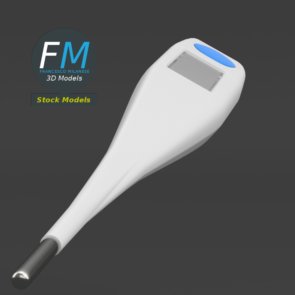 3D-Modell - Digitalthermometer - 04