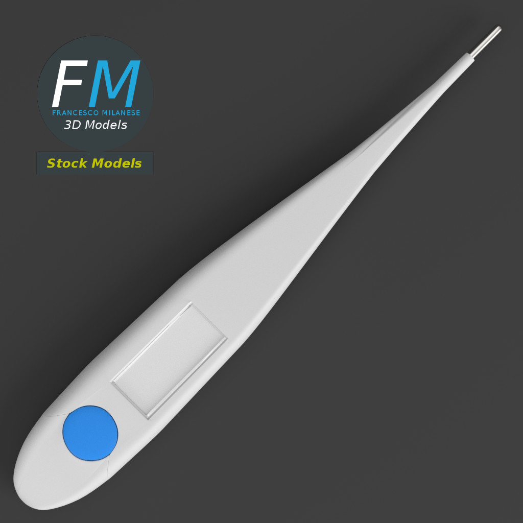 3D-Modell - Digitalthermometer - 06