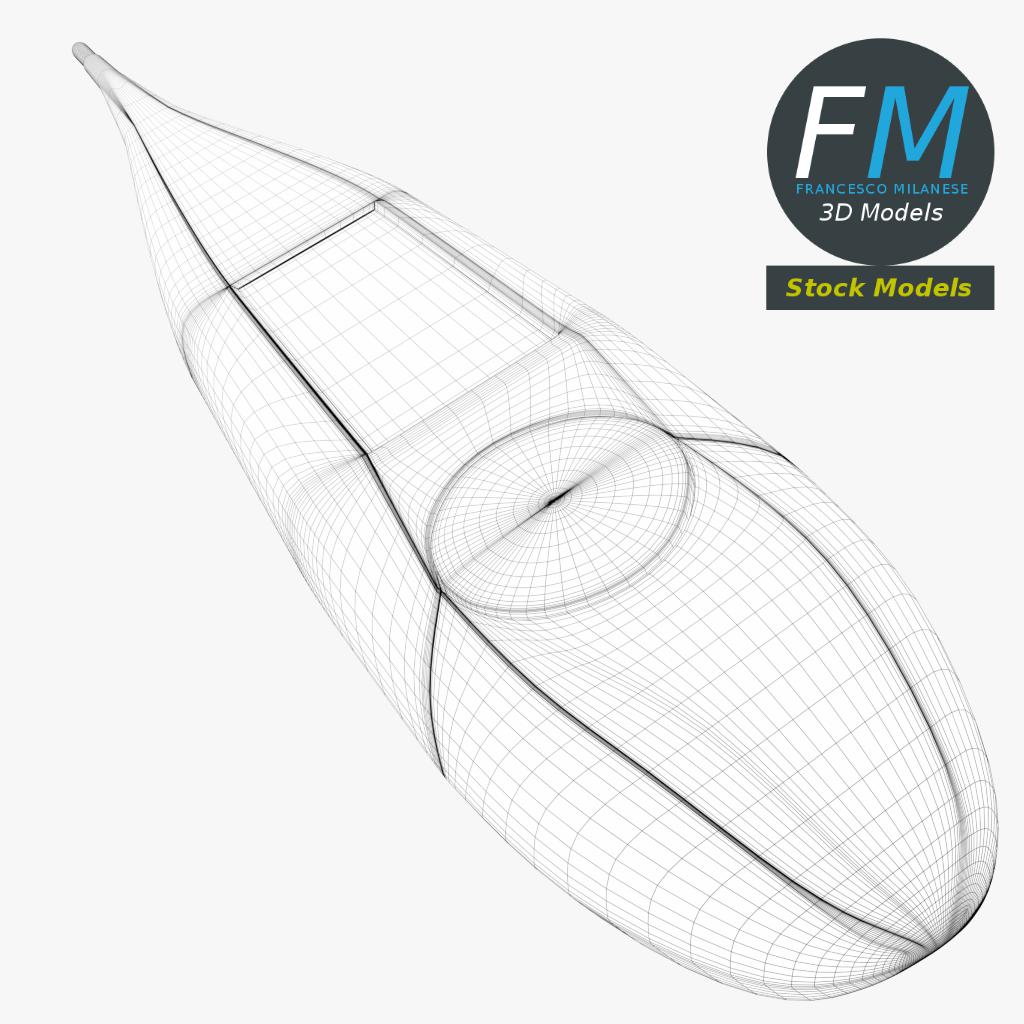 3D-Modell - Digitalthermometer - 08