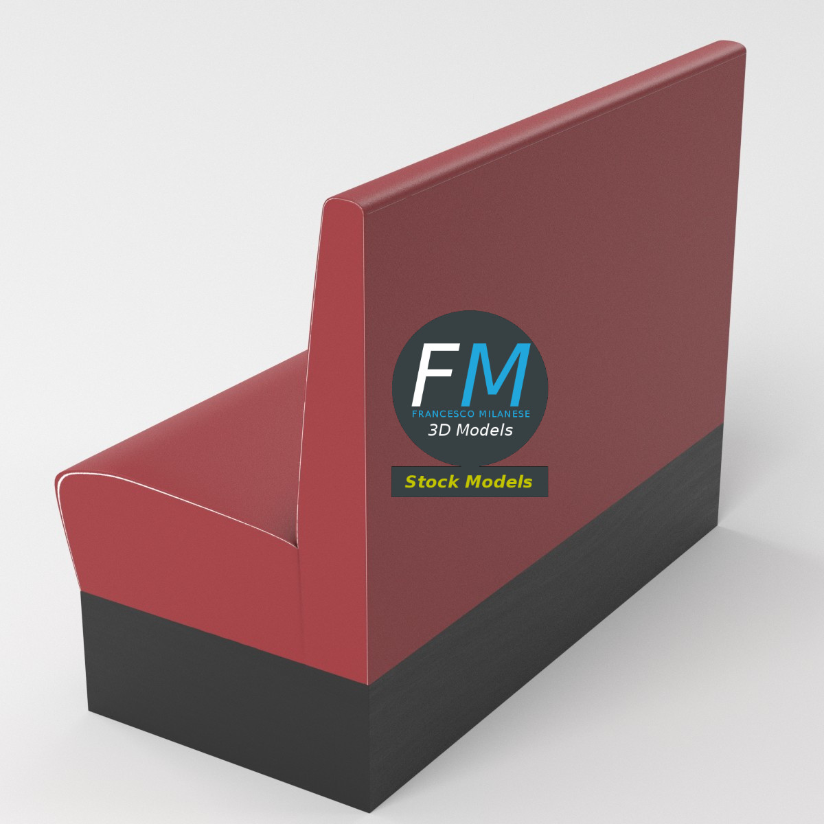 3D-Modell - Diner-Sitzbank - 05