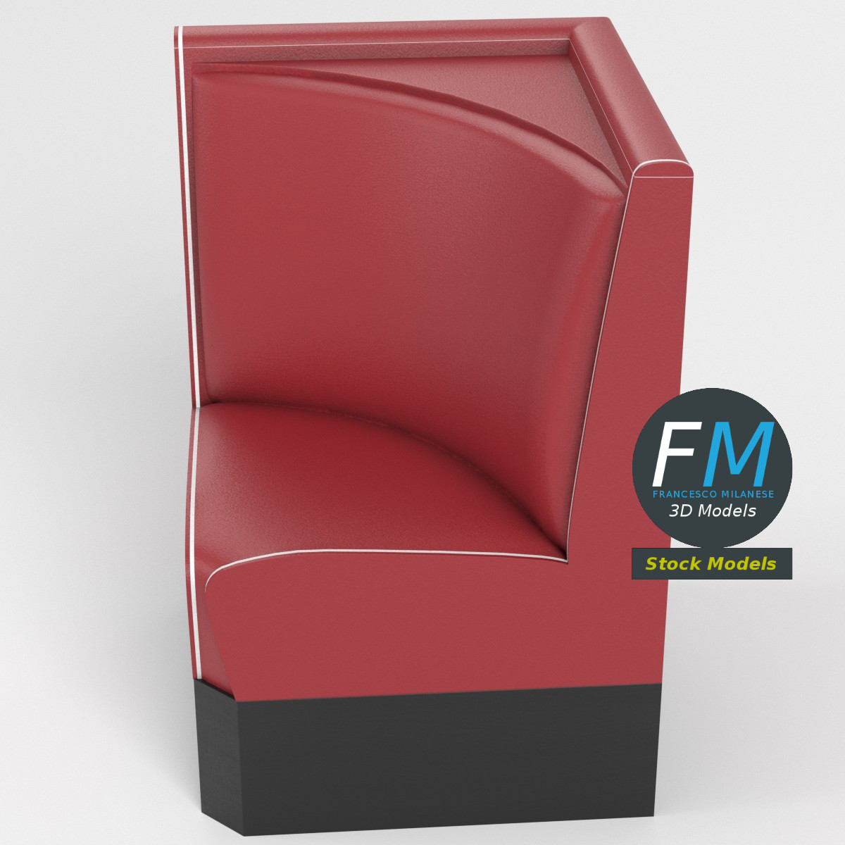 3D-Modell - Diner-Ecksitzbank - 02