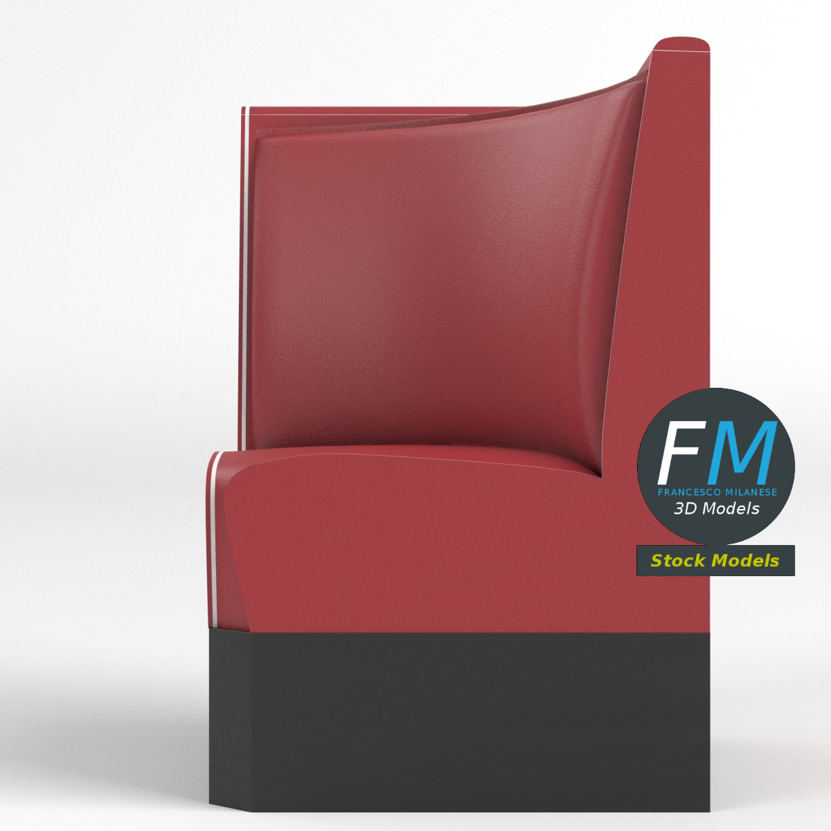 3D-Modell - Diner-Ecksitzbank - 03
