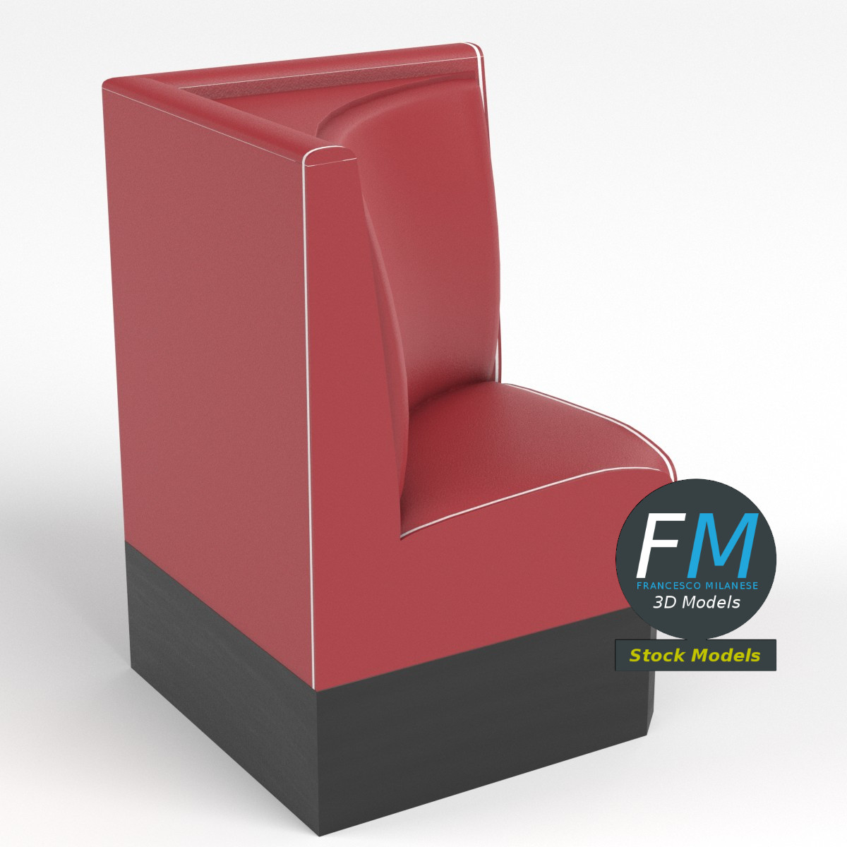 3D-Modell - Diner-Ecksitzbank - 04
