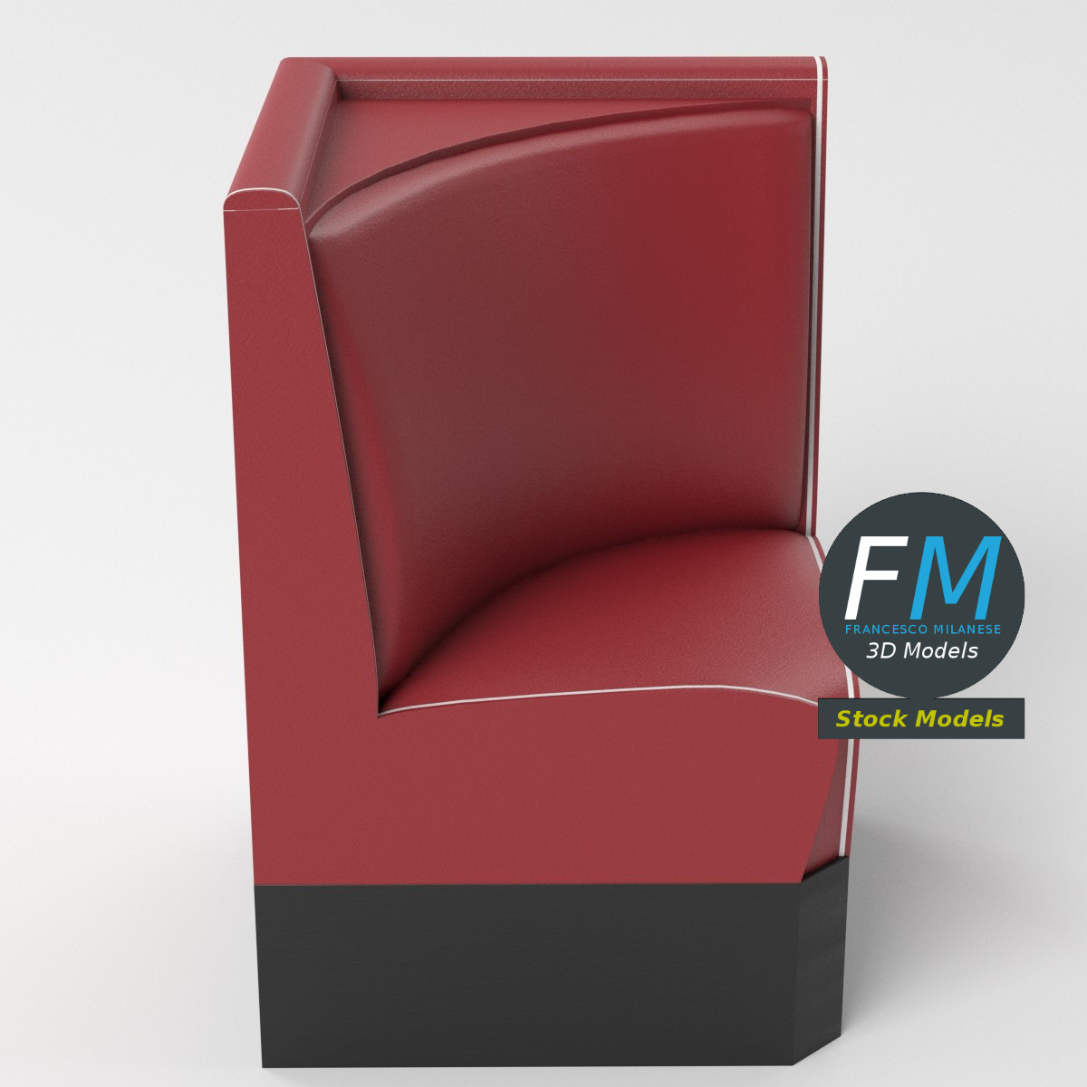 3D-Modell - Diner-Ecksitzbank - 05