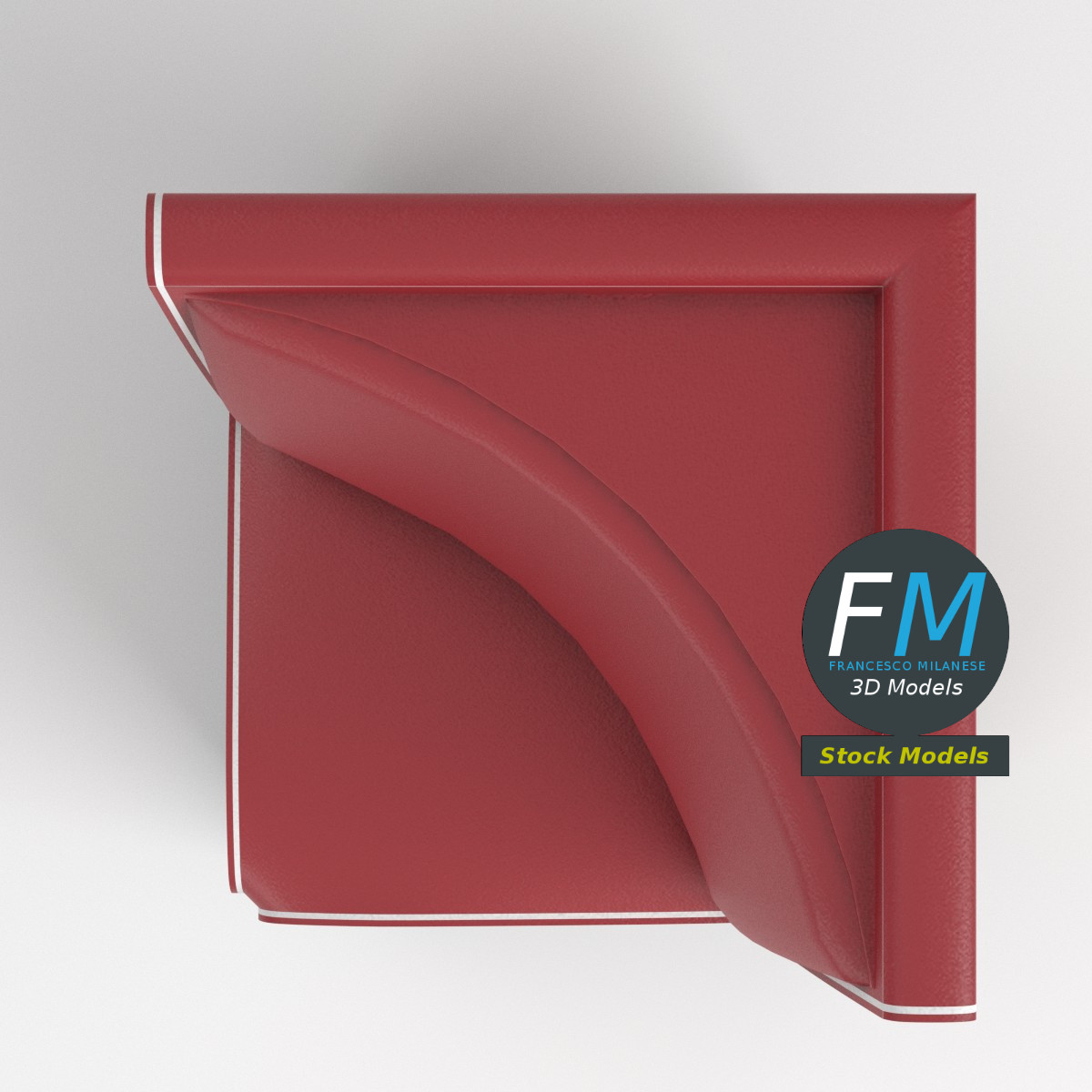 3D-Modell - Diner-Ecksitzbank - 06