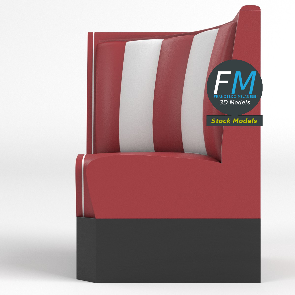 3D-Modell - Diner-Ecksitzbank - 03