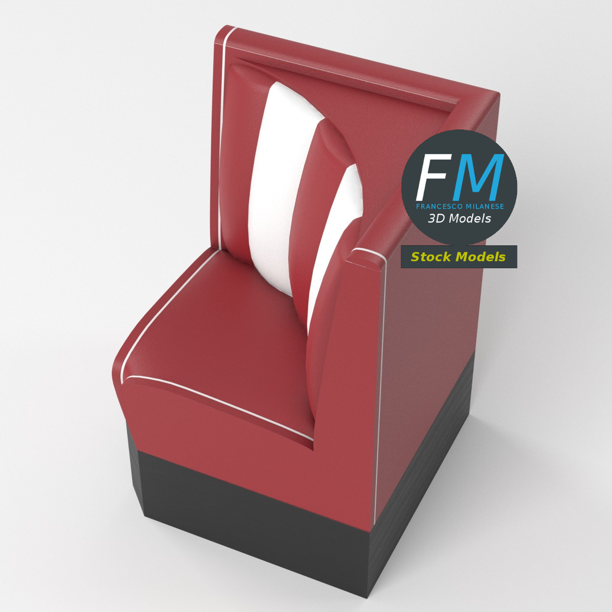 3D-Modell - Diner-Ecksitzbank - 05