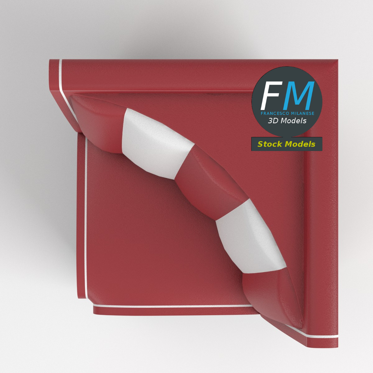 3D-Modell - Diner-Ecksitzbank - 06