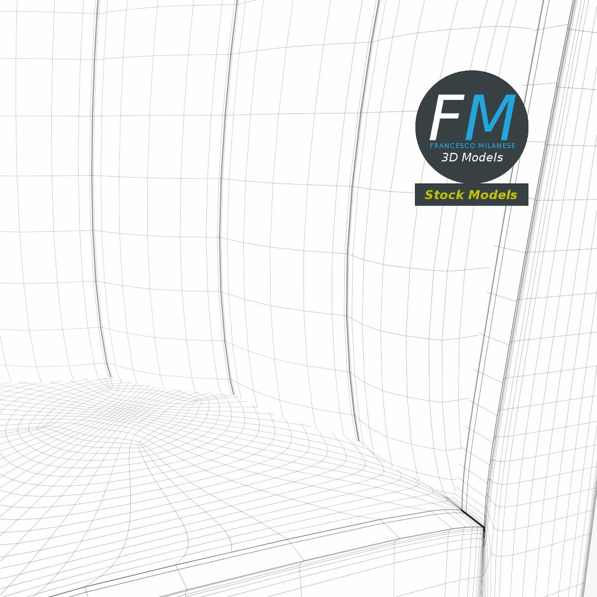 3D-Modell - Diner-Ecksitzbank - 08