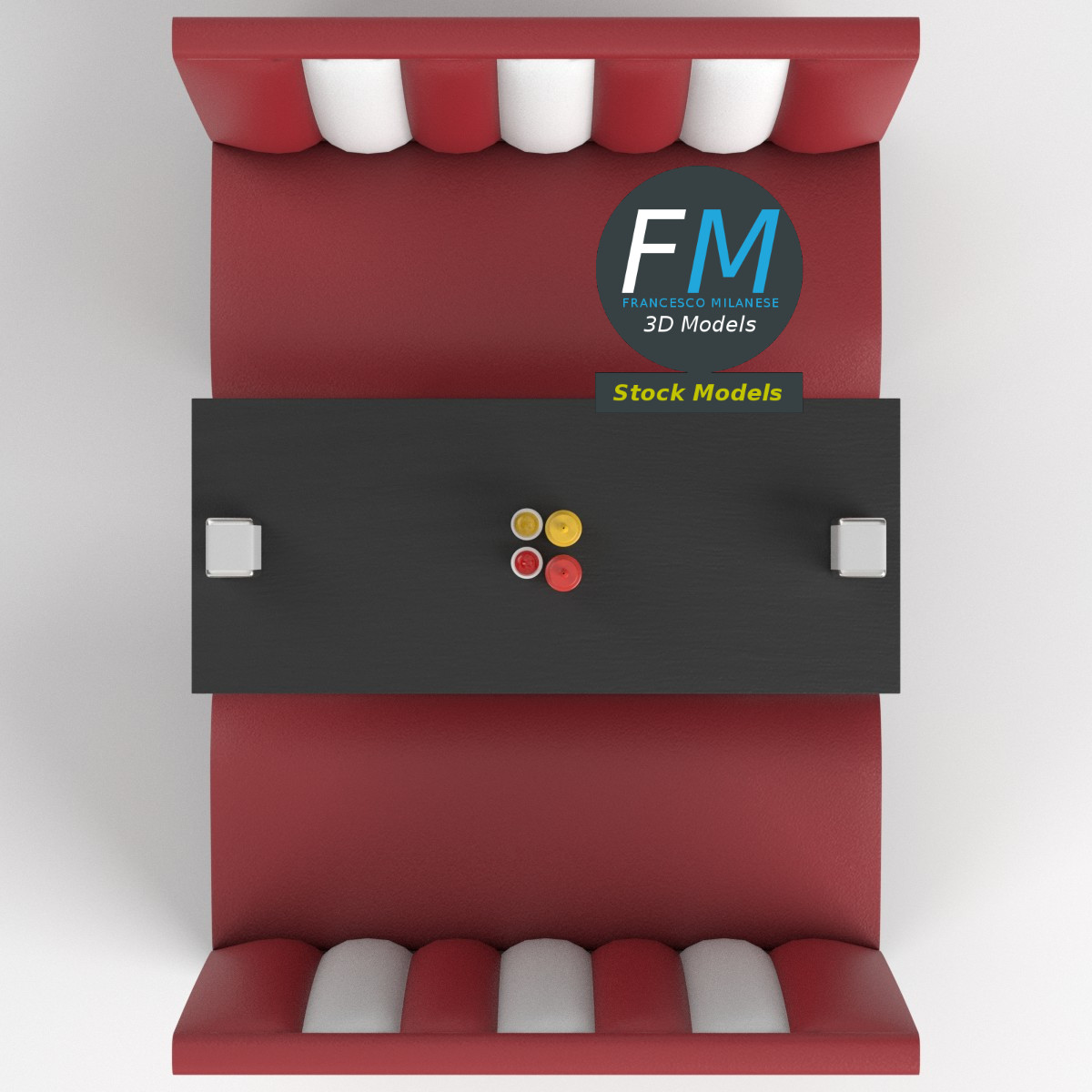 3D-Modell - Diner-Booth-Set - 06