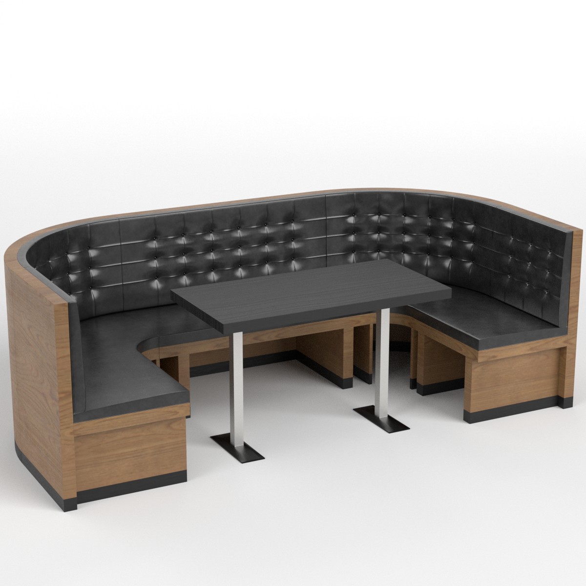 3D-Modell - Chesterfield-Diner-Booth-Set - 01