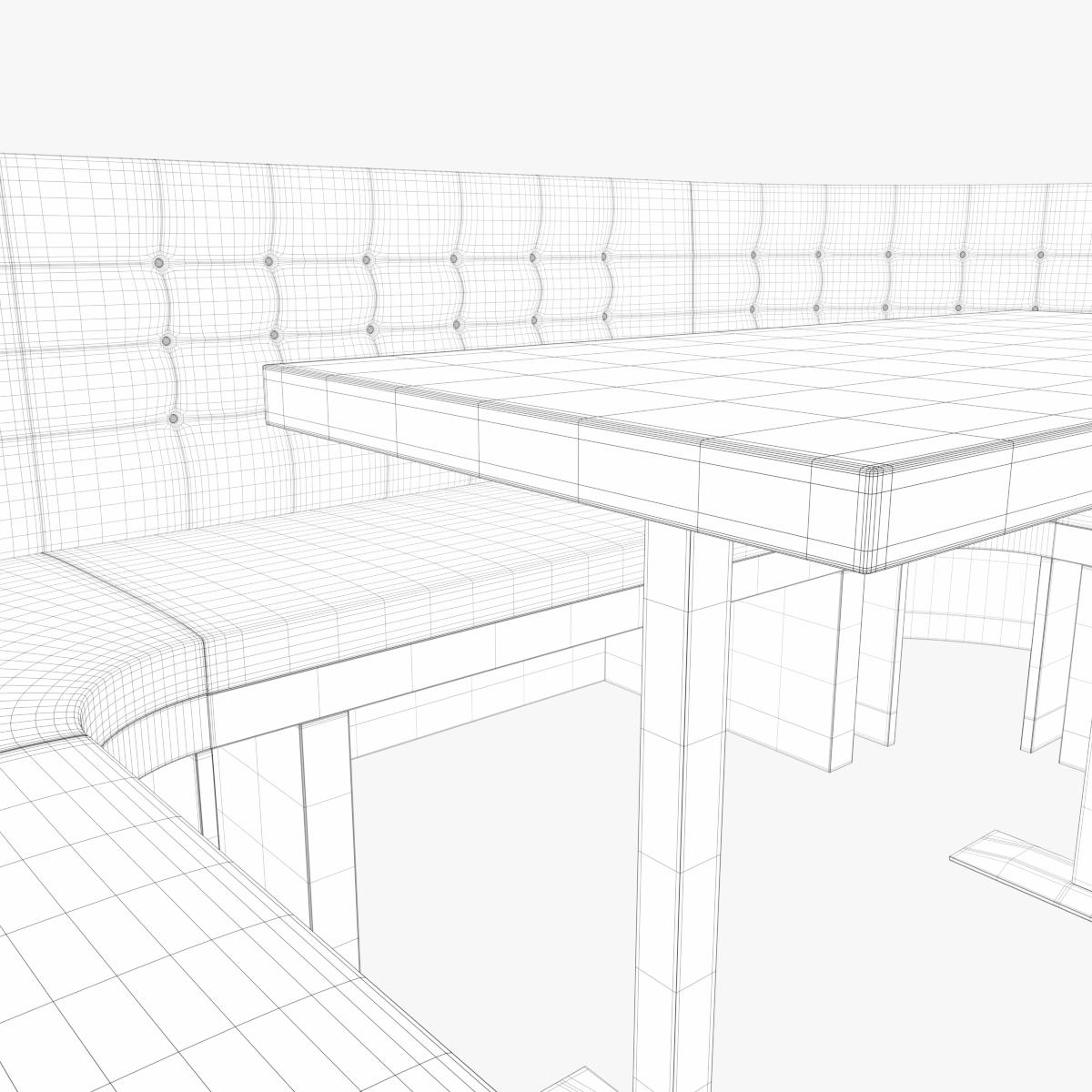 3D-Modell - Chesterfield-Diner-Booth-Set - 08