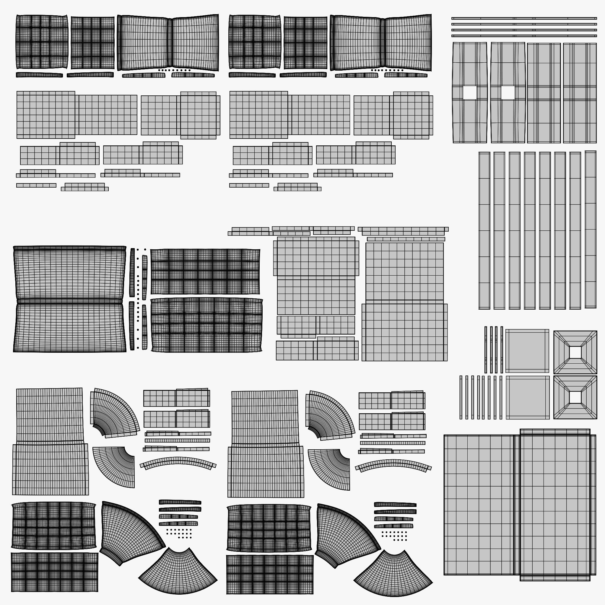 3D-Modell - Chesterfield-Diner-Booth-Set - 11 3D-Modell - Chesterfield-Diner-Booth-Set - 11