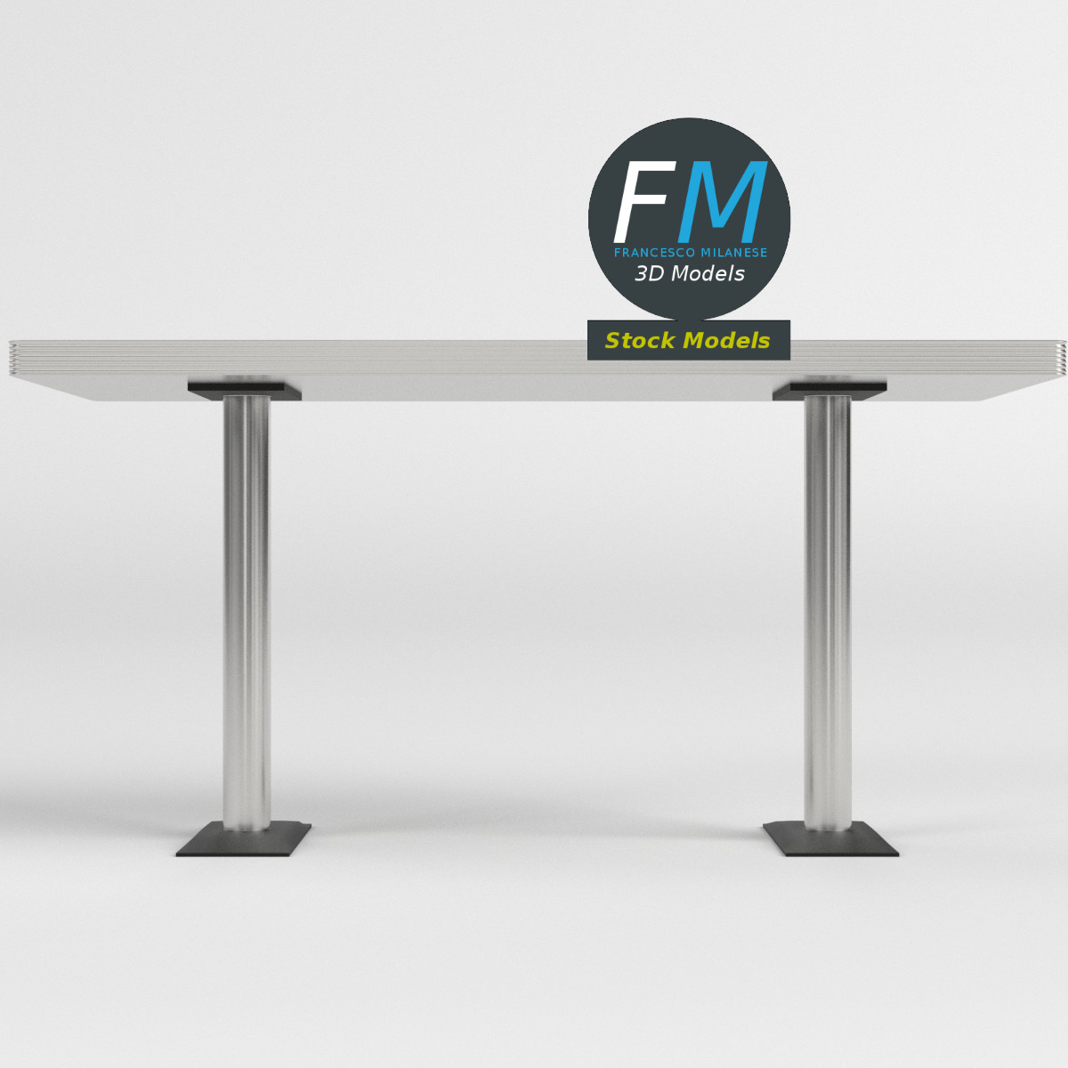 3D-Modell - Diner-Sitztisch - 03