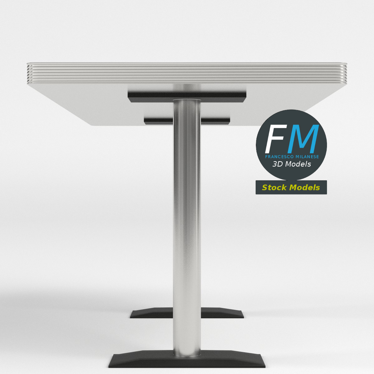3D-Modell - Diner-Sitztisch - 04
