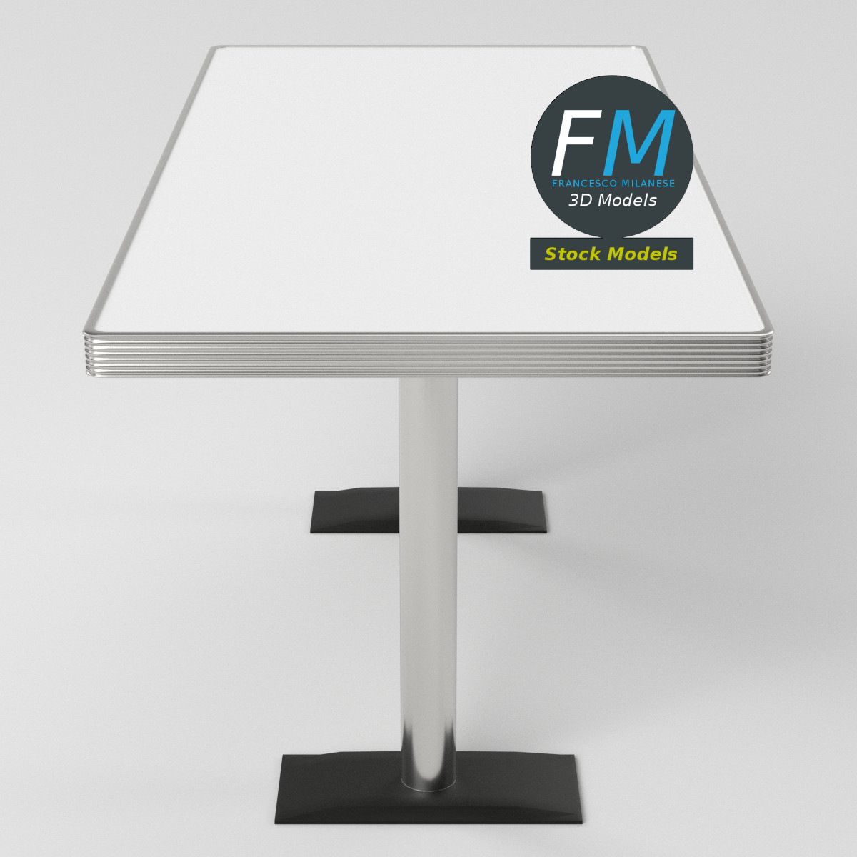 3D-Modell - Diner-Sitztisch - 05